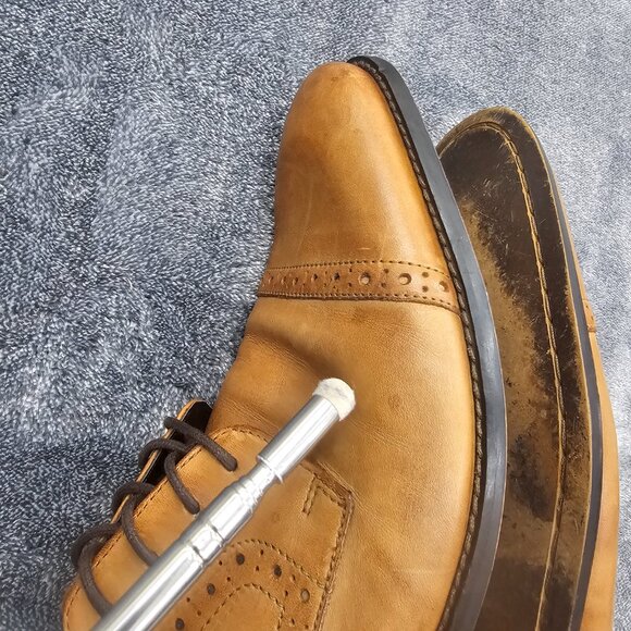 Stacy Adams Prescott Dress Shoes mens 11M Brown leather  cap toe oxford 24858 main image 6